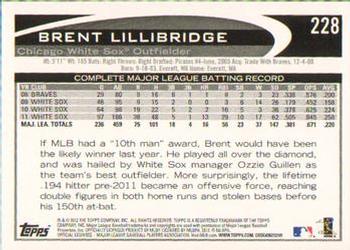 2012 Topps - Red #228 Brent Lillibridge Back