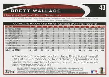 2012 Topps - Red #43 Brett Wallace Back