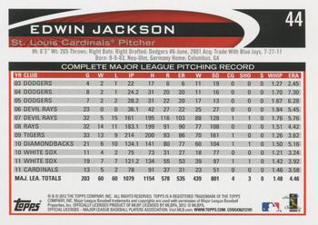 2012 Topps - Red #44 Edwin Jackson Back