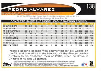 2012 Topps - Red #138 Pedro Alvarez Back