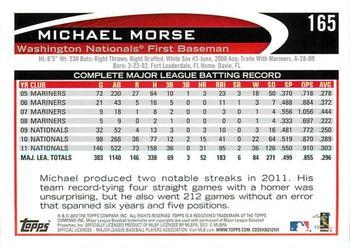 2012 Topps - Red #165 Michael Morse Back