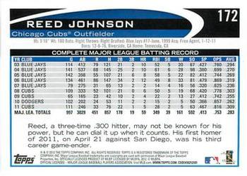 2012 Topps - Red #172 Reed Johnson Back