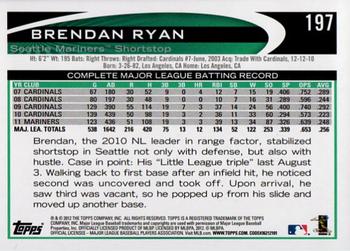 2012 Topps - Red #197 Brendan Ryan Back