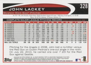 2012 Topps - Red #328 John Lackey Back