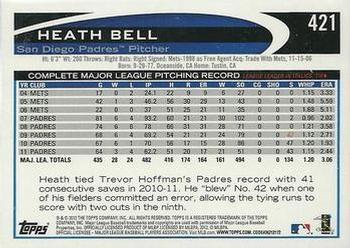 2012 Topps - Red #421 Heath Bell Back
