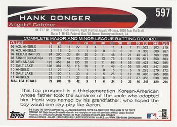 2012 Topps - Red #597 Hank Conger Back