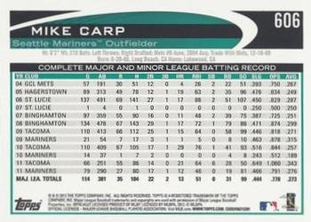 2012 Topps - Red #606 Mike Carp Back