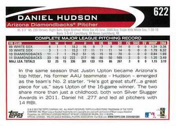 2012 Topps - Red #622 Daniel Hudson Back