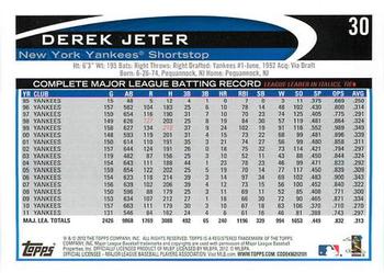 2012 Topps - Red #641 Derek Jeter Back