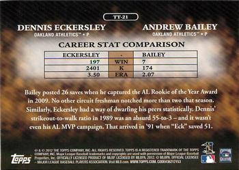 2012 Topps - Timeless Talents #TT-21 Dennis Eckersley / Andrew Bailey Back