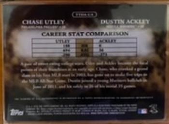 2012 Topps - Timeless Talents Dual Autographs #TTDA-UA Chase Utley / Dustin Ackley Back