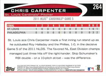 2012 Topps - Blue #264 Chris Carpenter Back