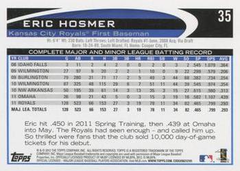 2012 Topps - Blue #35 Eric Hosmer Back