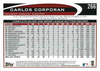 2012 Topps - Blue #266 Carlos Corporan Back