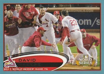 2012 Topps - Blue #291 David Freese Front