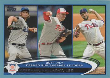2012 Topps - Blue #297 Clayton Kershaw / Roy Halladay / Cliff Lee Front