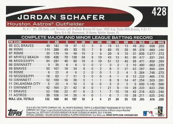 2012 Topps - Blue #428 Jordan Schafer Back