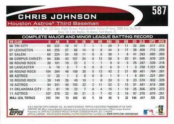 2012 Topps - Blue #587 Chris Johnson Back