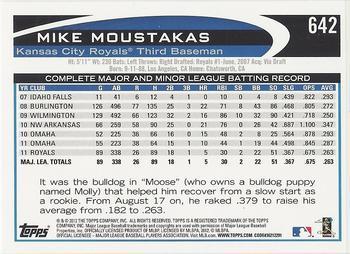 2012 Topps - Blue #642 Mike Moustakas Back