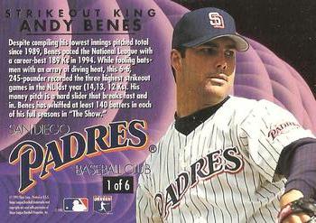 1995 Ultra - Strikeout Kings #1 Andy Benes Back