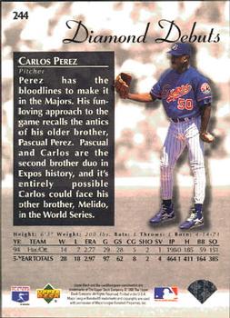 1995 Upper Deck #244 Carlos Perez Back