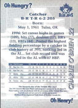 1997 Oh Henry! Toronto Blue Jays SGA #NNO Charlie O'Brien Back
