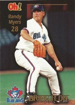 1998 Oh Henry! Toronto Blue Jays SGA #NNO Randy Myers Front