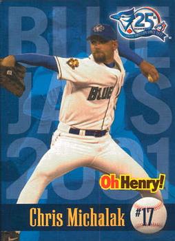 2001 Oh Henry! Toronto Blue Jays SGA #NNO Chris Michalak Front