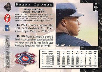 1995 Post Canada Anniversary Edition #11 Frank Thomas Back
