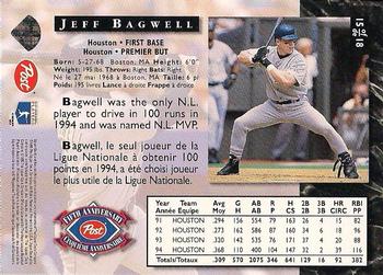 1995 Post Canada Anniversary Edition #15 Jeff Bagwell Back