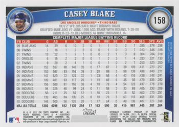 2011 Topps - Cognac Diamond Anniversary #158 Casey Blake Back