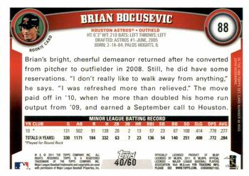 2011 Topps - Hope Diamond Anniversary #88 Brian Bogusevic Back