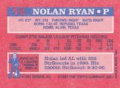 1991 Topps Cracker Jack Series One #1 Nolan Ryan Back