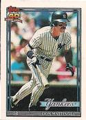 1991 Topps Cracker Jack Series One #7 Don Mattingly Front