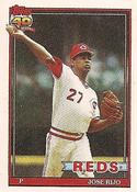 1991 Topps Cracker Jack Series One #9 Jose Rijo Front