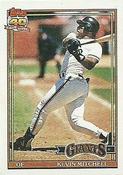 1991 Topps Cracker Jack Series One #30 Kevin Mitchell Front