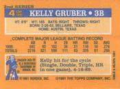 1991 Topps Cracker Jack Series Two #4 Kelly Gruber Back