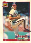 1991 Topps Cracker Jack Series Two #12 Chuck Finley Front