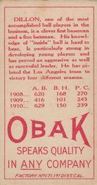 1909-11 Obak (T212) #NNO Pop Dillon Back