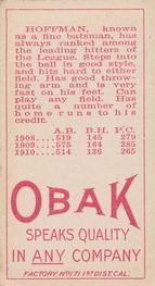 1909-11 Obak (T212) #NNO Izzy Hoffman Back