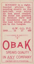 1909-11 Obak (T212) #NNO Kitty Knight Back