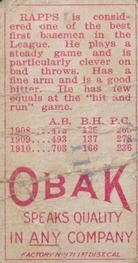 1909-11 Obak (T212) #NNO William Rapps Back