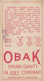 1909-11 Obak (T212) #NNO Franz Hosp Back
