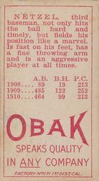 1909-11 Obak (T212) #NNO Milo Netzel Back