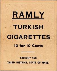 1909 Ramly Cigarettes T204 #NNO Ed Karger Back