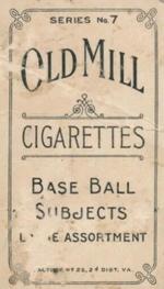 1910 Old Mill Cigarettes T210 #NNO Lee Sharpe Back