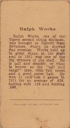 1912 American Tobacco Company Brown Background (T207) #NNO Ralph Works Back