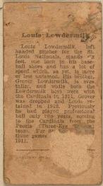1912 American Tobacco Company Brown Background (T207) #NNO Lou Lowdermilk Back