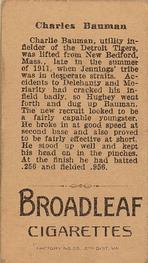 1912 American Tobacco Company Brown Background (T207) #NNO Paddy Baumann Back