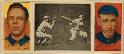 1912 Hassan Triple Folders T202 #NNO Tom Jones at Bat (Harry Gaspar / Larry McLean) Front